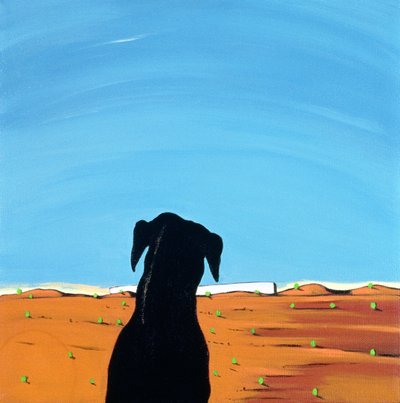 Black Dog in Chestertown by Marjorie Weiss